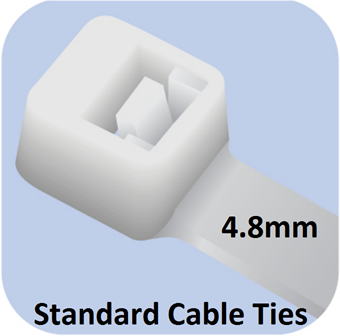 Picture of Standard Cable Ties (in 4.8mm width)