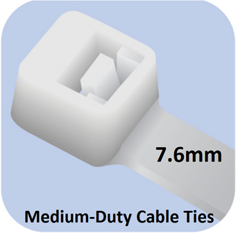 Picture of Medium-Duty Cable Ties (7.6mm width)
