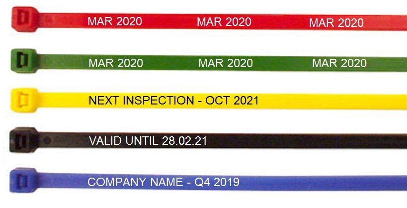 Picture of 'Next Inspection Due' Cable Ties