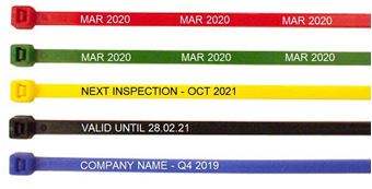 Picture of 'Next Inspection Due' Cable Ties