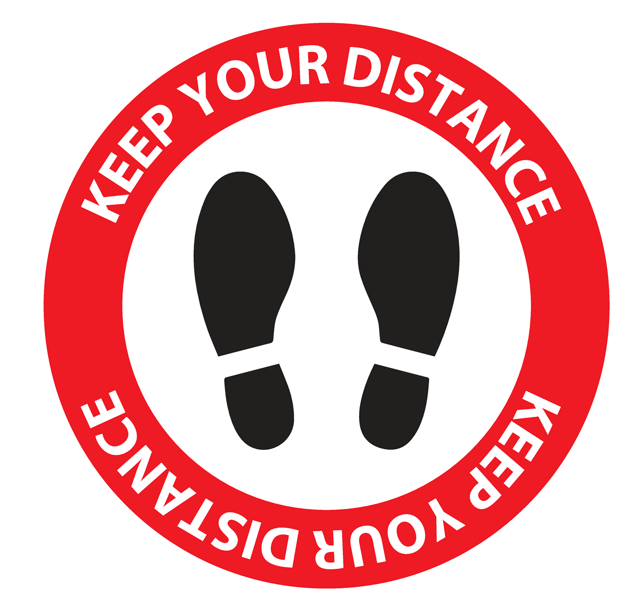 Floor stickers shop social distancing