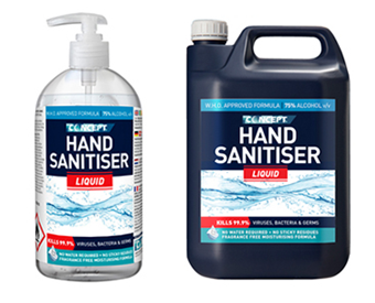 Picture of WHO formulation 75% alcohol liquid hand sanitiser