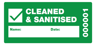 Picture of Cleaned & Sanitised Security Labels