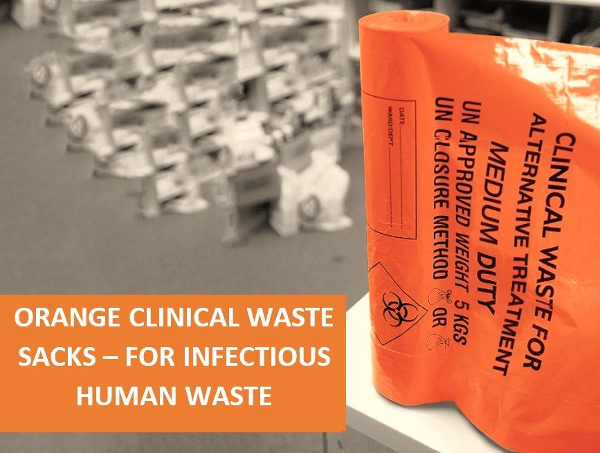 Picture of Orange Clinical Waste Sacks