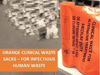 Picture of Orange Clinical Waste Sacks