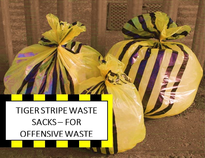 Picture of Tiger Stripe Clinical Waste Sacks