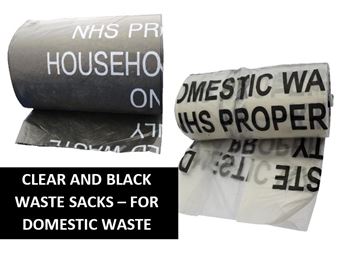 Picture of Clear and Black Domestic Waste Sacks