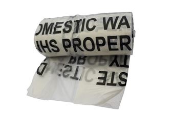 Picture of Clear and Black Domestic Waste Sacks