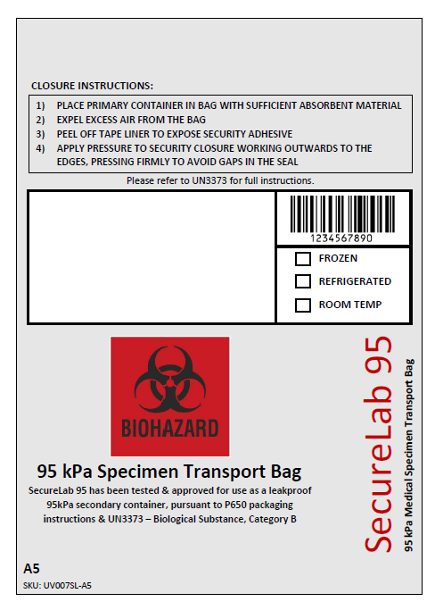 Picture of SecureLab 95 - ADR Specimen Transport Bags