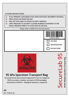 Picture of SecureLab 95 - ADR Specimen Transport Bags
