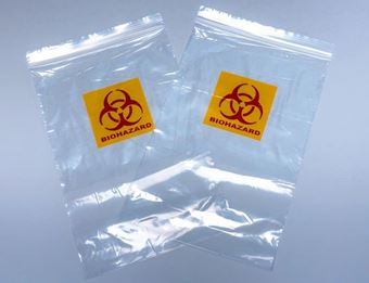 Picture of SecureLab Biohazard Bags with Document Pouch, 152x140mm