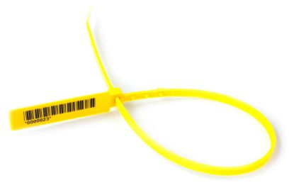 Long 30cm versatile identification cable tie with label end for waste and mail sacks