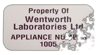 Vinyl destructible security label fragramenting into small pieces