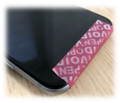 Security label covering phone cameras