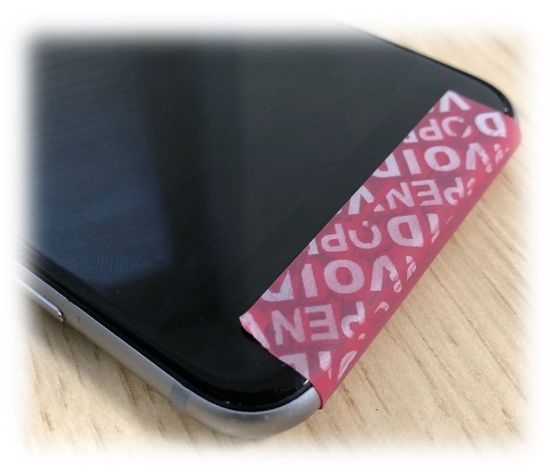 Security label covering phone cameras