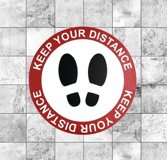 Social Distance Floor Stickers | Universeal UK