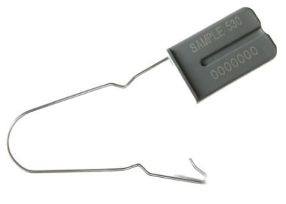 Padlock seal unsealed in grey