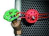 Red cable lockout on valve