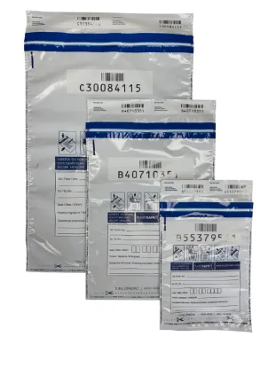 White opaque security bags