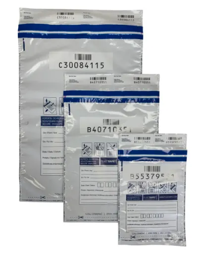 White opaque security bags