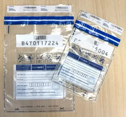 A5 and A4 clear security bags