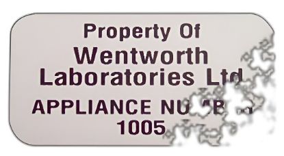 Vinyl destructible security label fragramenting into small pieces