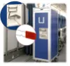 Padlock seals on duty free airline trolleys
