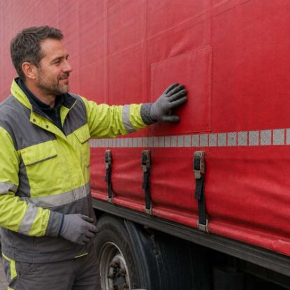 Repair patches for vehicle tarpaulins