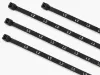 Black L2 printed phase marking cable ties for three phase wiring