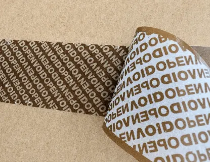 Paper security tape sealed on carton