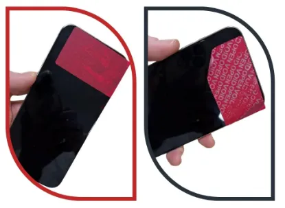 No photo camera security labels