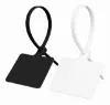 Cable Ties Black and white flag cable ties with extra-large identification panels