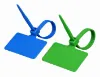 Large flat cable ties with identification panel