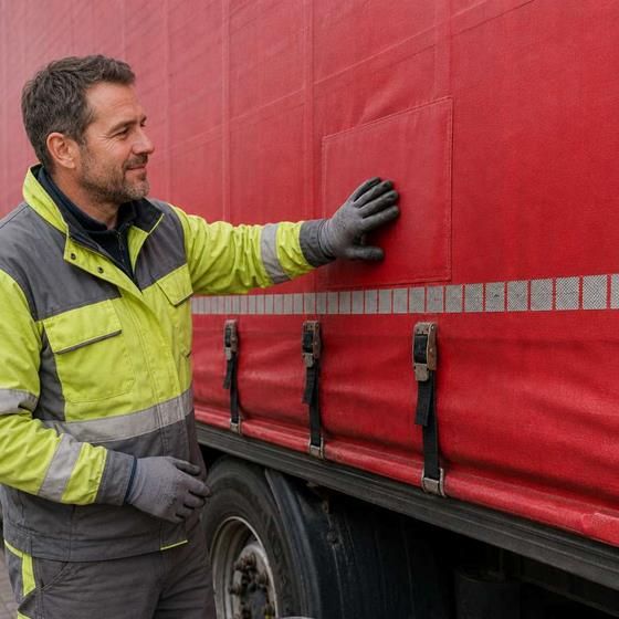 Repair kits for tarpaulin curtain siders