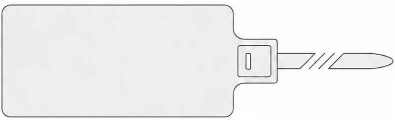 UVRTAG1 slim rectangular RFID cable tie tag technical diagram