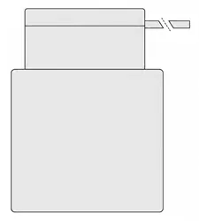 UVRTAG11 compact square RFID cable tie tag technical diagram