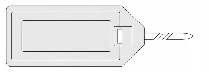 UVRTAG6 loop-style RFID cable tie tag technical diagram
